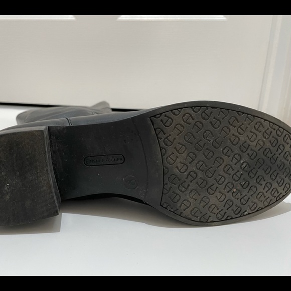 Etienne Aigner Black Leather Ryder Boots EUC - Picture 10 of 15